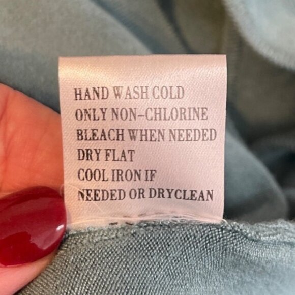 Shu Shu Faux Twin Set Teal Sweater Medium - Picture 7 of 7